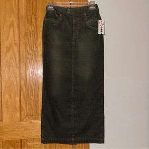 NWT Christie Brooks long corduroy skirt Girl size 10